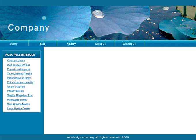 web design page - blue sky